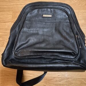 Calvin Klein Black Leather Backpack
